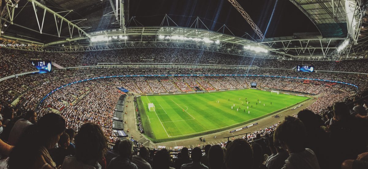 audience at a soccer stadium