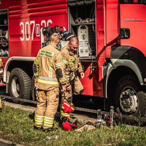 firefighters in action