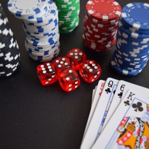 playing cards and poker chips