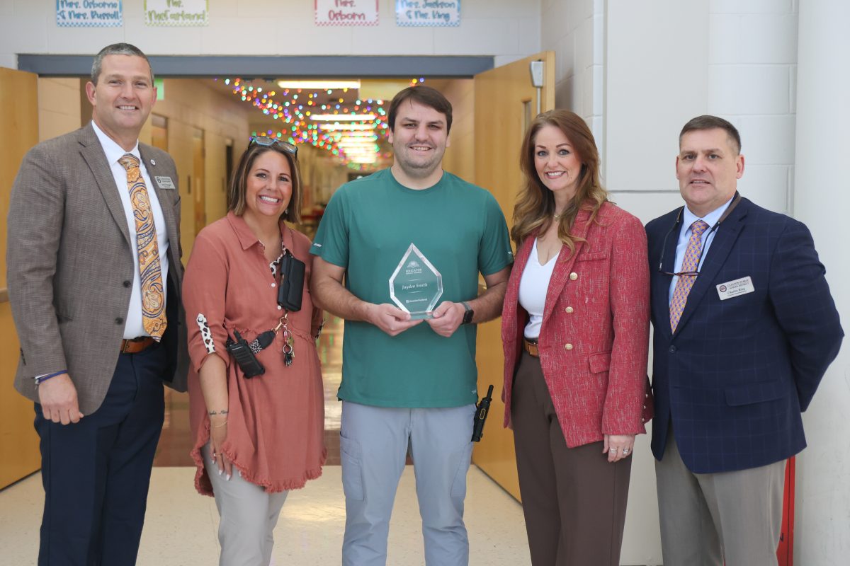 Jayden Smith awarded Keesler Federal Educator Impact Award