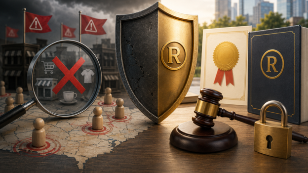 uspto rejection law on a map with gavel