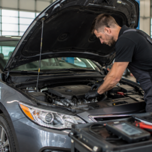 mechanic in automotive shop
