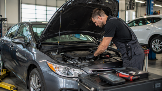 mechanic in automotive shop