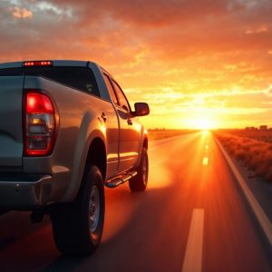 chevrolet truck on open road