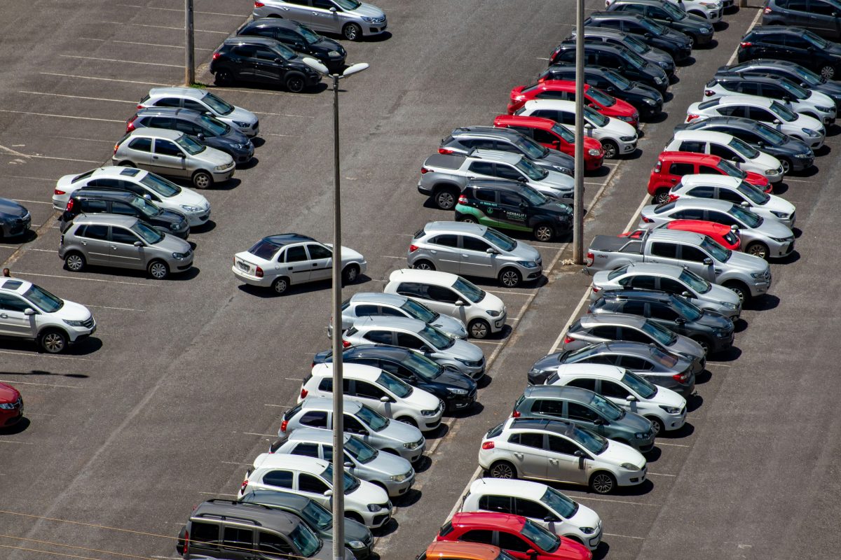 cars parked in a parking lot
