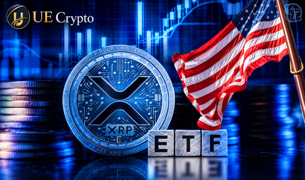UE Crypto with ETF and XRP and american flag