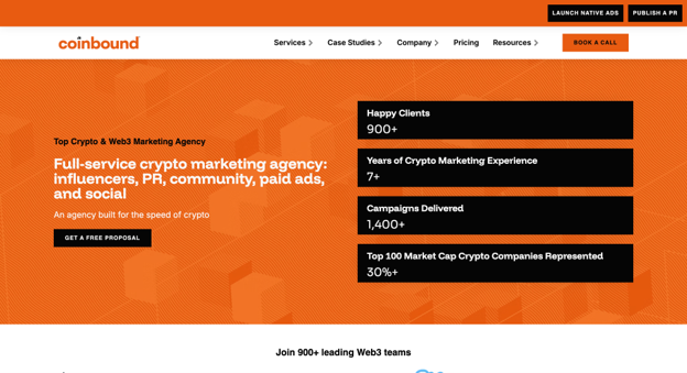 coinbound website screenshot