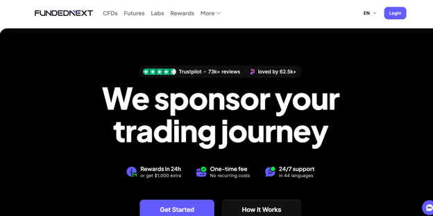 funded next website screenshot