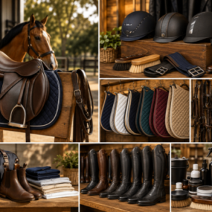 horse saddles and other equipment