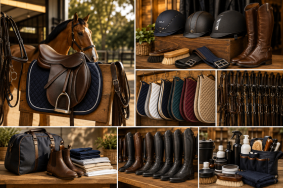 horse saddles and other equipment