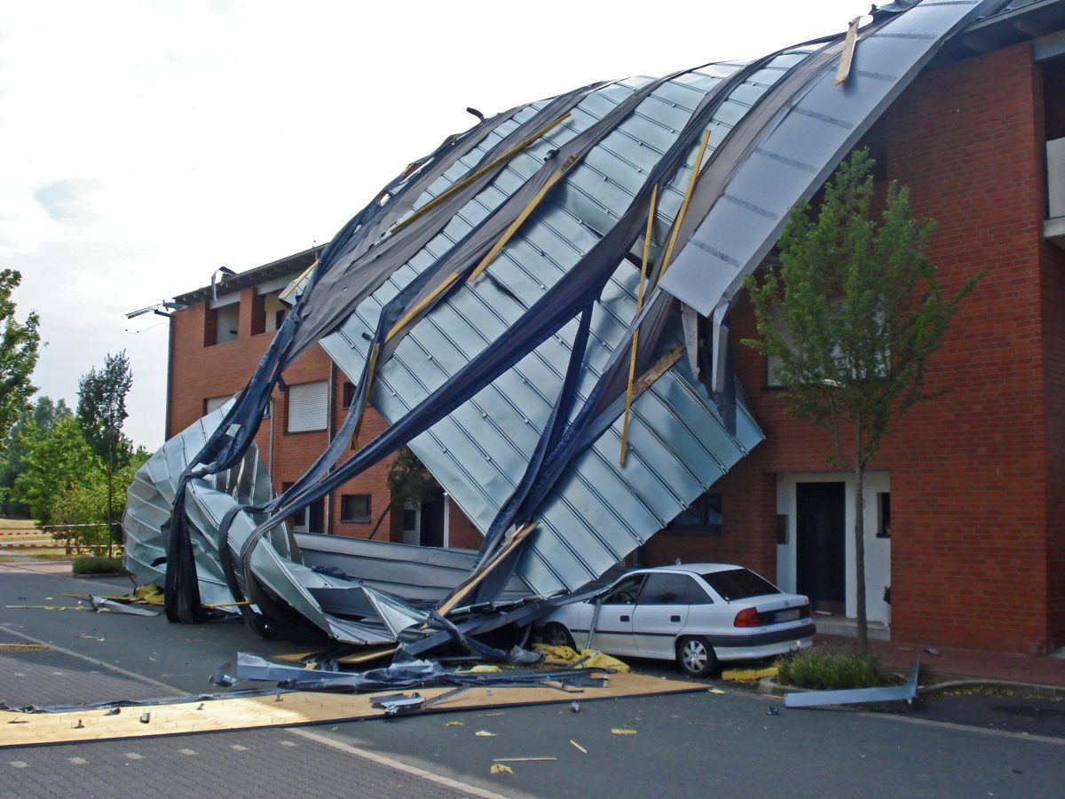hurricane damaged roof