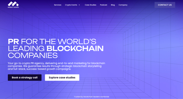 market across website screenshot