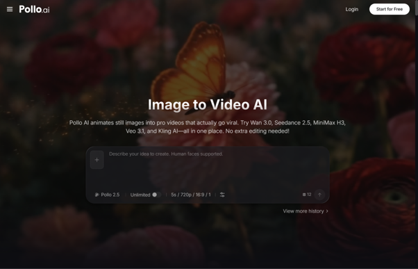 pollo ai website screenshot