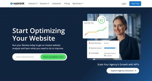 woorank website screenshot