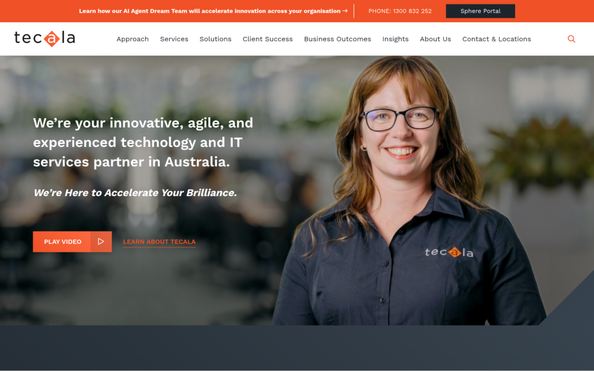 Tecala IT Website Screenshot