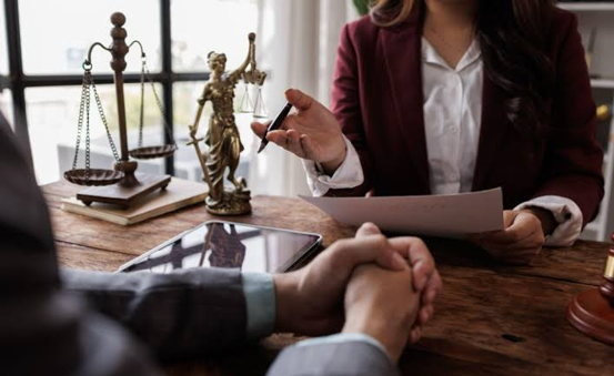 Attorney reviewing evidence from a motorcycle accident claim