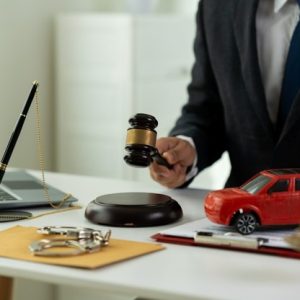car accident lawyer with gavel