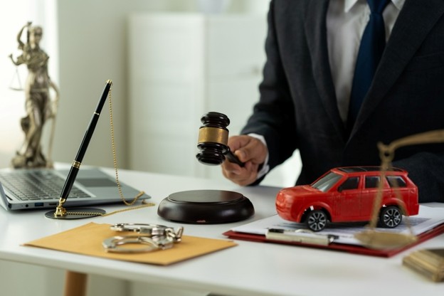 car accident lawyer with gavel