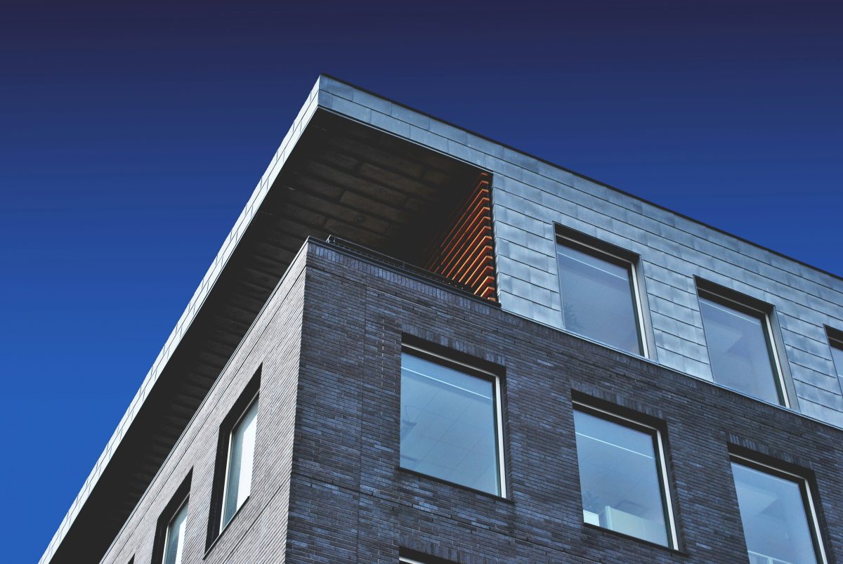 window panes on a building