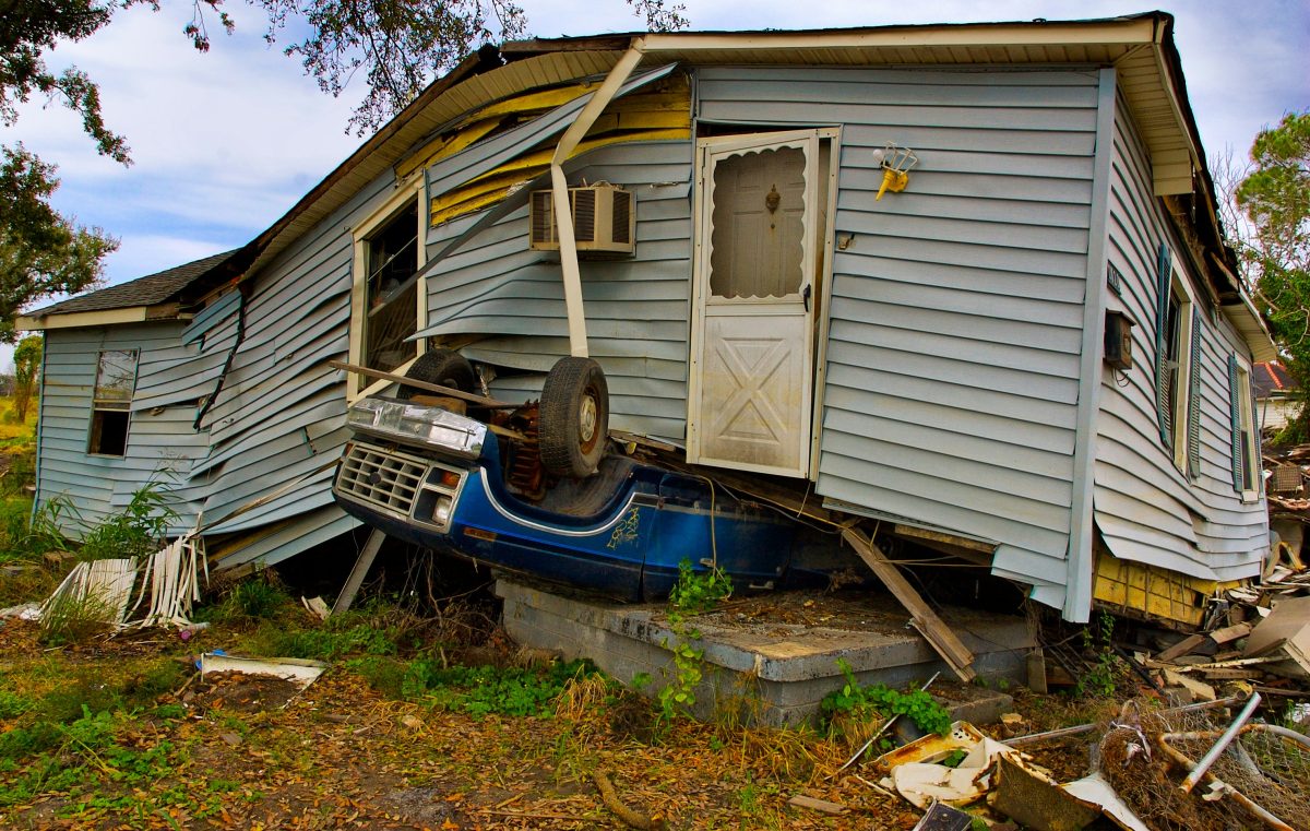 grey wreck house