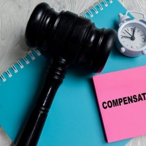 legal compensation and gavel