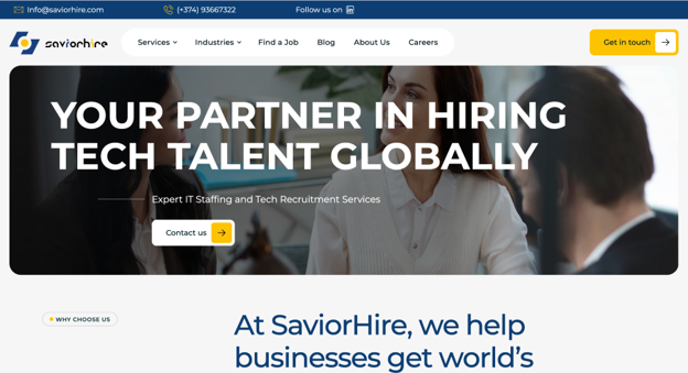 savior.hire website screenshot