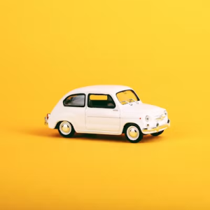toy car on yellow background