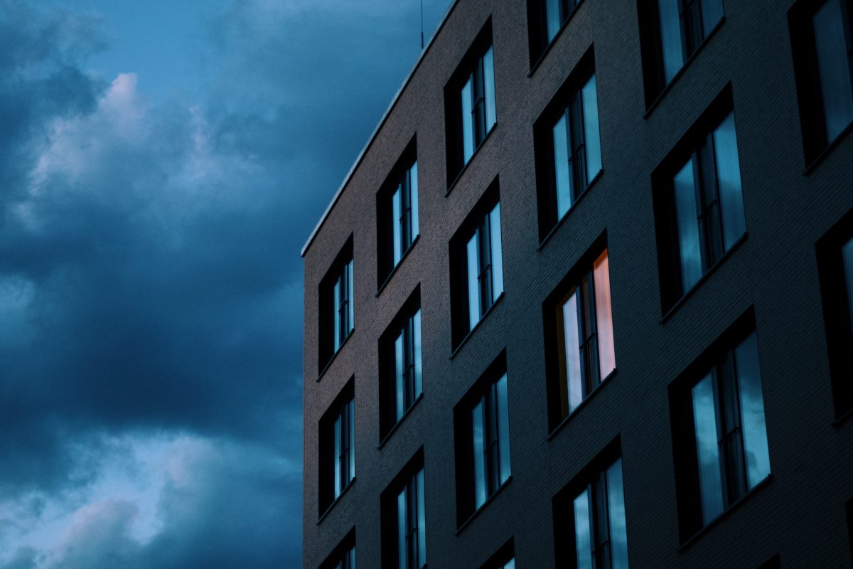 windows on a tall building