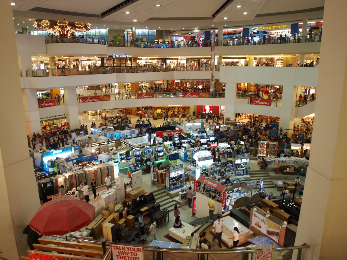 interior of shopping mall