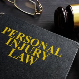 personal injury law book on a table