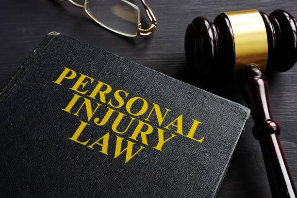 personal injury law book on a table