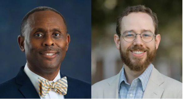 Delarious Stewart, left, associate professor of counseling and school counseling program coordinator, and Micah Barksdale, instructor of Christian studies, have joined the Mississippi Christian University faculty.