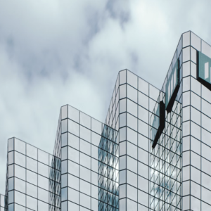tall glass buildings