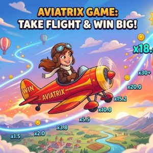A fictional art of Aviatrix plane fly high with increasing multipliers