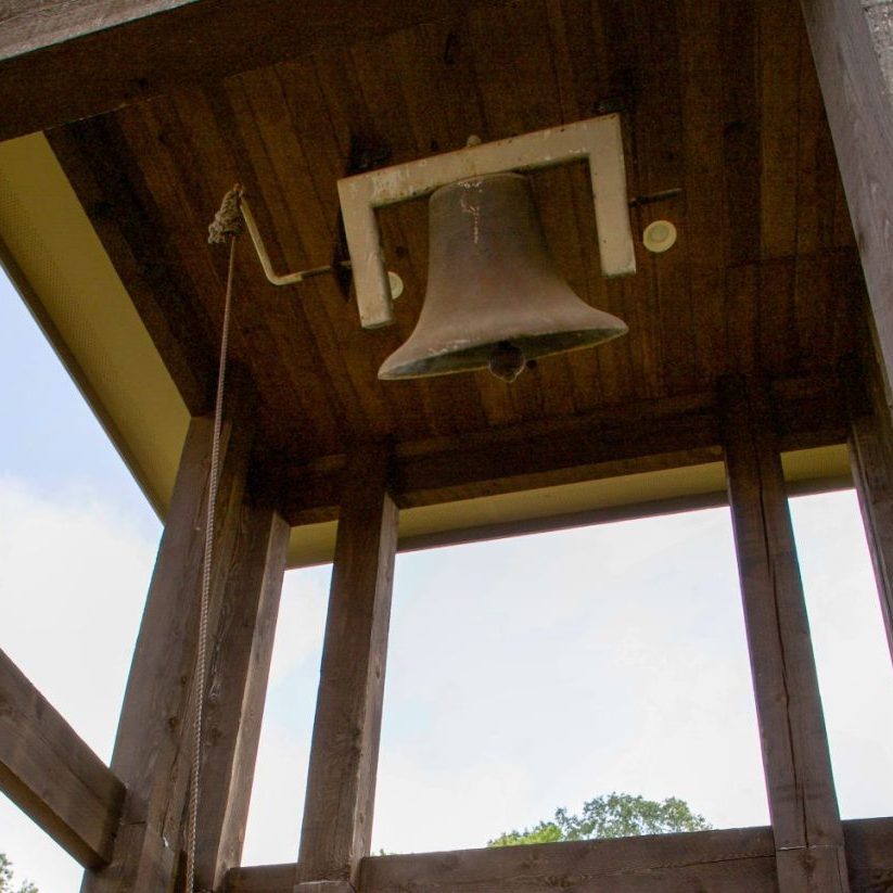 bell at train depot in clinton ms