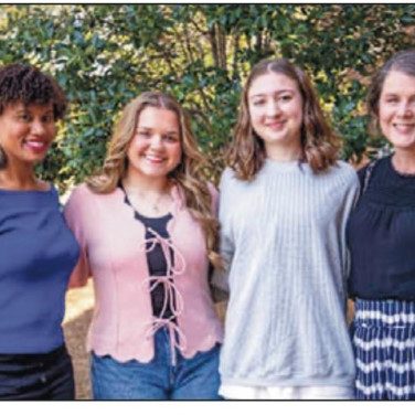 Pictured (l to r) are Clinton High School 2026 STAR Teachers and Students: teacher Jo Purvis with STAR Student Haddie Heindl, and STAR Student Greer Vincent with teacher Alix Williams.
