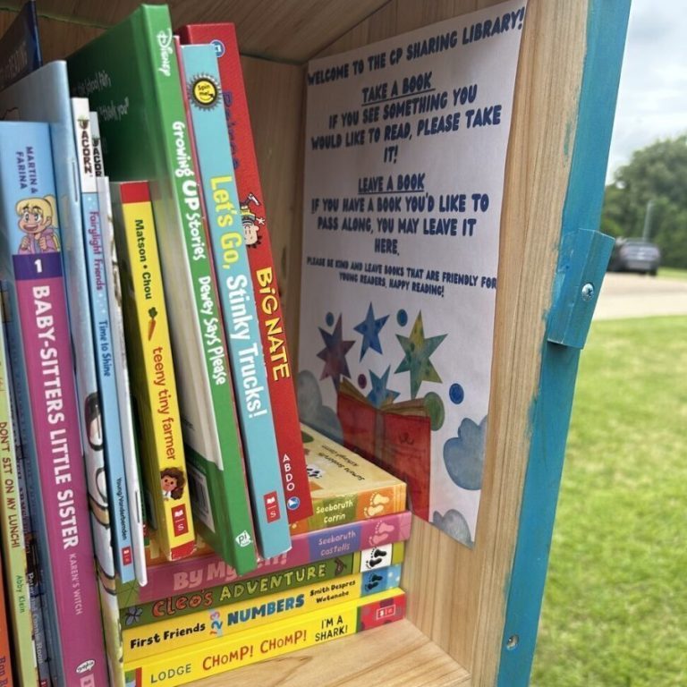 The Sharing Library will contain books appropriate for young readers.
