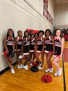 Jr. high students play teachers in basketball game