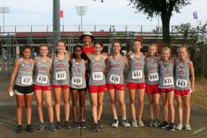 Junior high girls with Coach Marett at the City Auto Memphis Twilight Classic