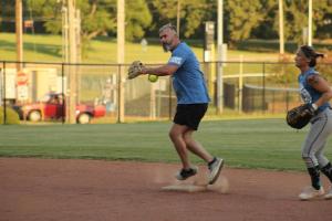 Summer softball league plays at Traceway