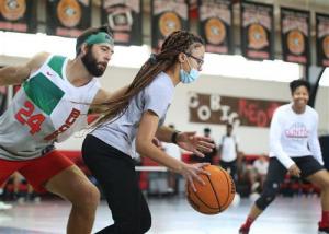Teachers vs. students basketball game