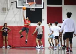 Teachers vs. students basketball game