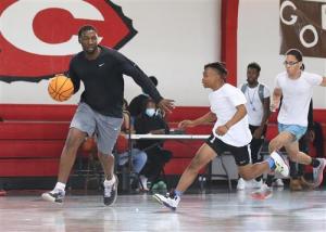 Teachers vs. students basketball game