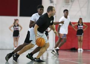 Teachers vs. students basketball game